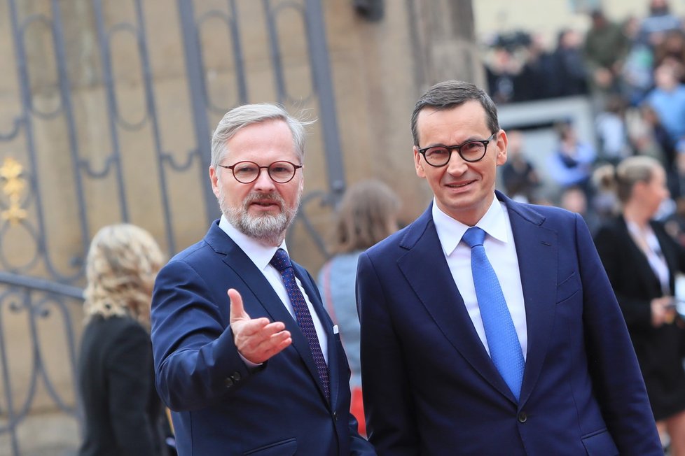Supersummit v Praze: Petr Fiala a polský premiér Mateusz Morawiecki.
