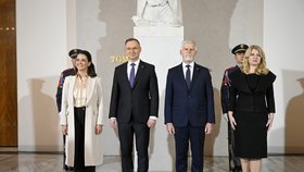 Na Pražském hradě se koná summit prezidentů zemí Visegrádské skupiny (22.11.2023)