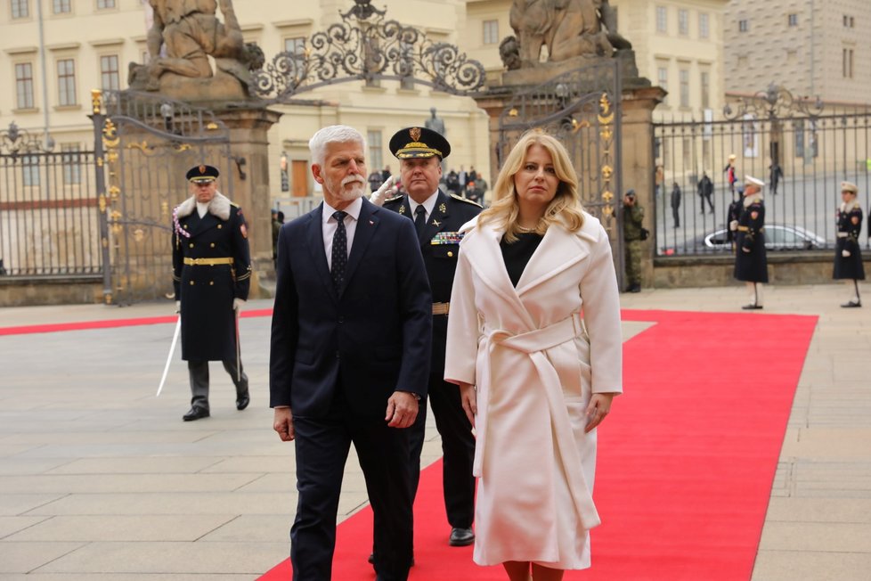 Na Pražském hradě se koná summit prezidentů zemí Visegrádské skupiny (22.11.2023).