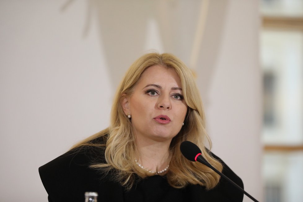 Zuzana Čaputová na summitu prezidentů V4 v Praze (22.11.2023)