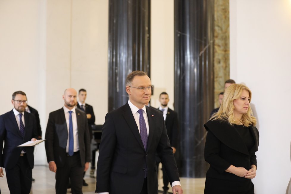 Tiskovka na závěr summitu prezidentů V4 na Pražském hradě (22.11.2023)