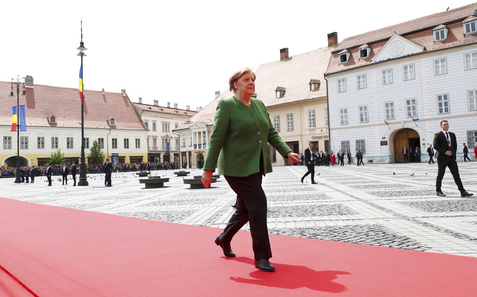 Summit EU v rumunském Sibiu: Angela Merkelová (9. 5. 2019)