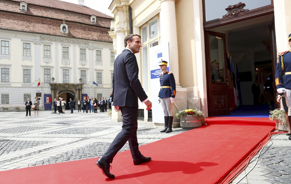 Summit EU v rumunském Sibiu: Emmanuel Macron (9.5.2019)