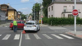 Nehoda žáka autoškoly v Šumperku