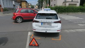 Nehoda žáka autoškoly v Šumperku