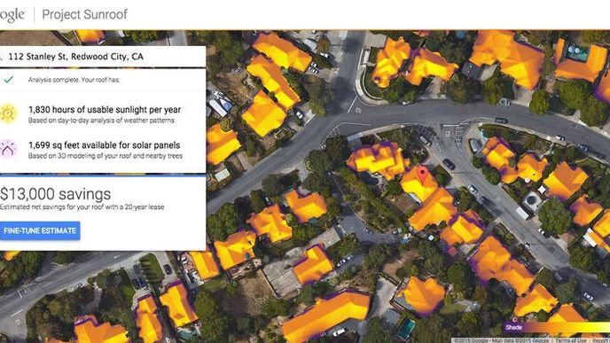 Projekt Sunroof spočítá, jestli se vám vyplatí mít solární panely na střeše