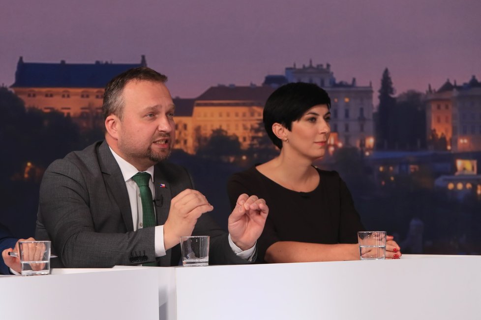 Superdebata lídrů Blesku: Ministr práce a sociálních věcí Marian Jurečka (KDU-ČSL) a předsedkyně TOP 09 Markéta Pekarová Adamová (22.9.2022)