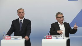 Miroslav Kalousek (TOP 09) a Lubomír Zaorálek (ČSSD) v debatě Blesku