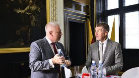 Andrej Babiš (ANO) a Milan Chovanec (ČSSD)