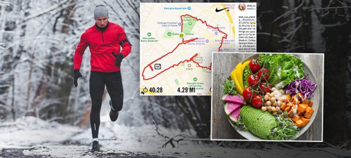 Novinky ze světa běhu:rostlinná strava, ráno nebo večer a běžkyně kreslící do map penisy