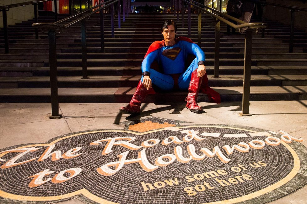 Superman na chodníku v Hollywoodu