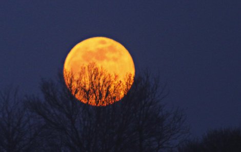 Uherské Hradiště - Nad obzorem byl Superměsíc zbarvený dožluta. Jako z komedie Zdeňka Trošky Slunce, seno, jahody.