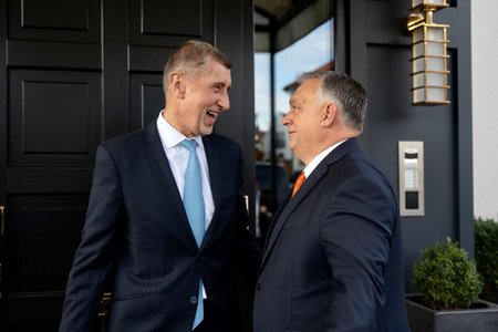 Andrej Babiš a Viktor Orbán na podzim 2022 v Praze