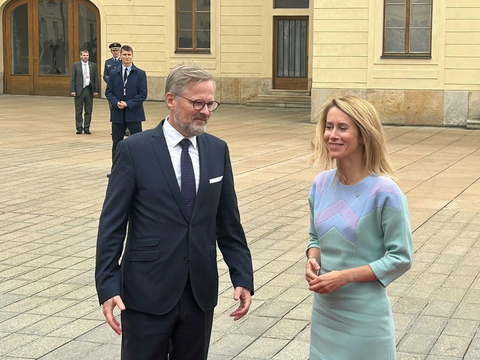 Supersummit v Praze: Premiér Fiala a estonská premiérka Kaja Kallasová (6.10.2022)