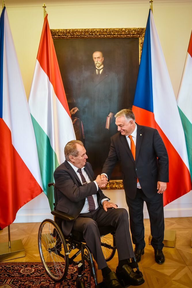 Supersummit na Pražském hradě: Maďarský premiér Viktor Orbán se setkal s českým prezidentem Milošem Zemanem