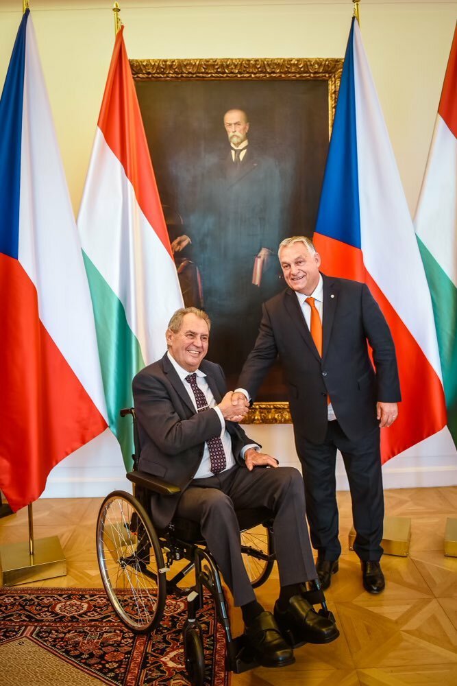 Supersummit na Pražském hradě: Maďarský premiér Viktor Orbán se setkal s českým prezidentem Milošem Zemanem
