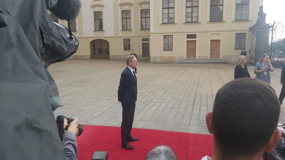 Petr Fiala (ODS) během vítání hostů na supersummitu v Praze (6.10.2022)