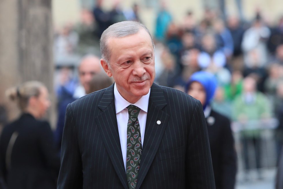 Supersummit na Pražském hradě: Turecký prezident Recep Tayyip Erdoğan