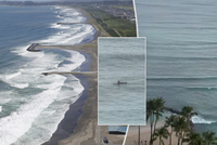 Obří risk na Havaji: Surfař chtěl sjet tsunami!