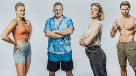 Poslední čtveřice soutěžících v reality show Survivor Česko a Slovensko 2023.