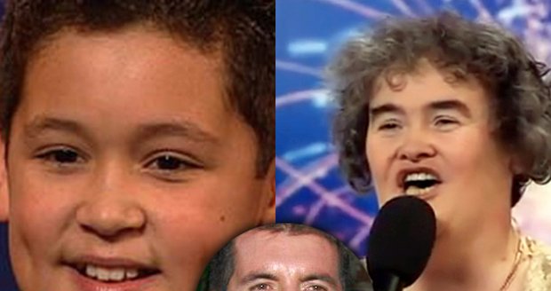 Porotce Simon Cowell (uprostřed) výrazně pomohl chlapci Shaheenovi Jafargholihovi do finále. Střetne se v něm se Susan Boyle