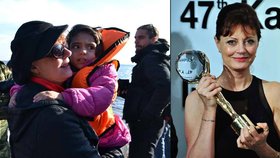 Susan Sarandon hodlá Vánoce strávit s uprchlíky na Lesbosu.