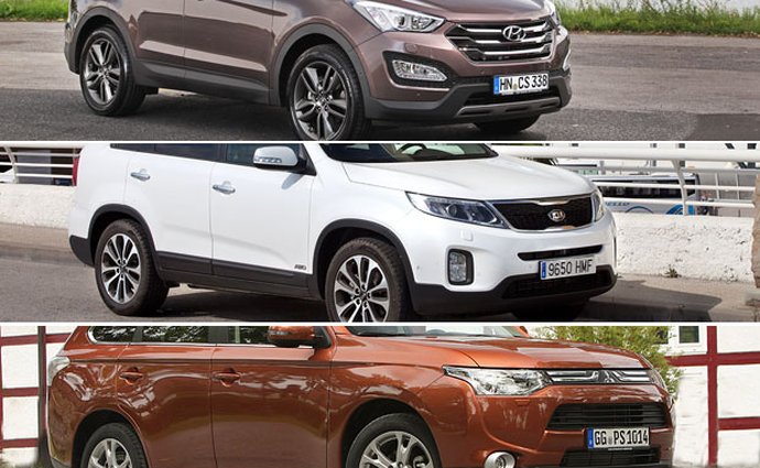 Hyundai Santa Fe, Kia Sorento, Mitsubishi Outlander: Co koupit?