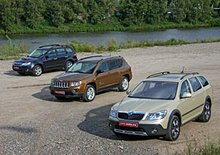 TEST Jeep Compass vs Subaru Forester vs Škoda Octavia Scout – Jednou nohou v terénu