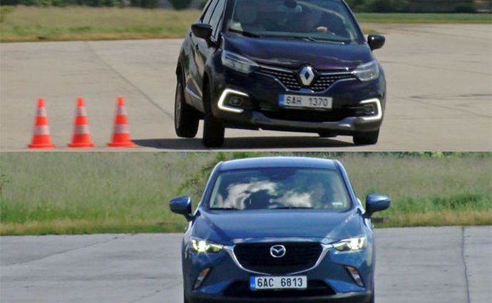Mazda CX-3 vs. Renault Captur: Kdo si lépe poradí s vyhýbacím manévrem?