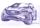 Skica odhaluje už odhalené, přibližnou podobu Mercedes-Benzu GLA
