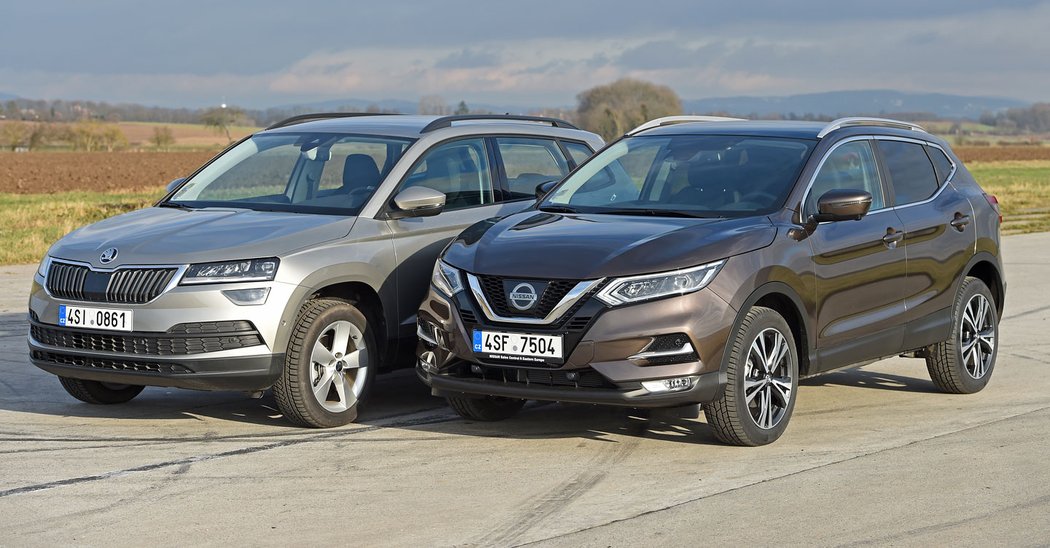 Nissan Qashqai 1.2 DIG-T vs. Škoda Karoq 1.0 TSI