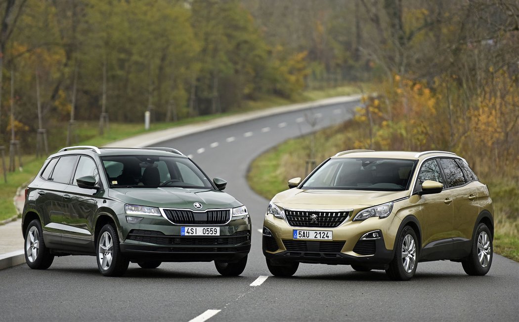 suv peugeot skoda karoq srovnavacitesty