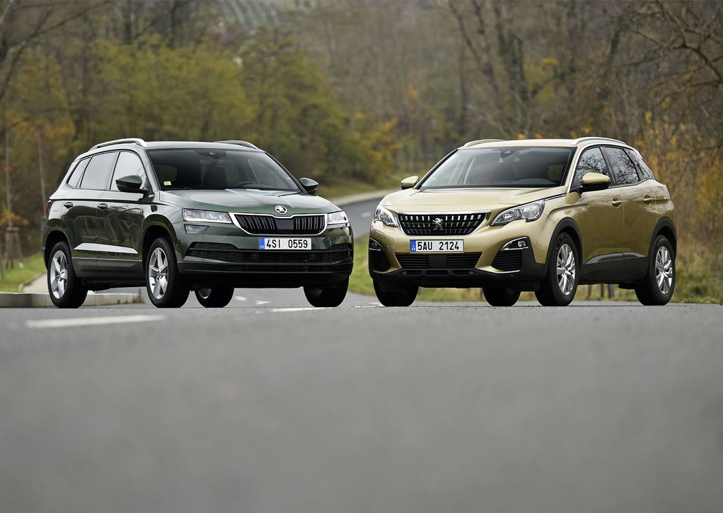 suv peugeot skoda karoq srovnavacitesty