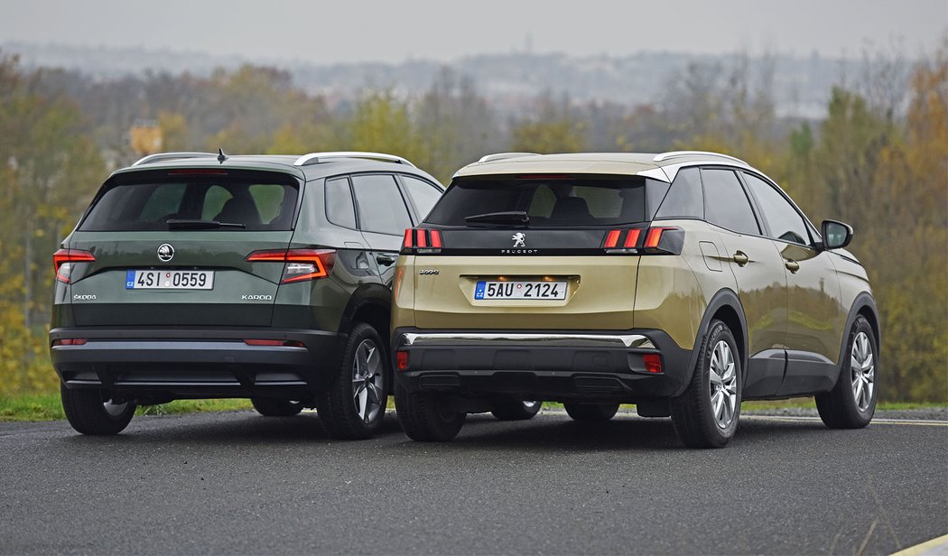 suv peugeot skoda karoq srovnavacitesty