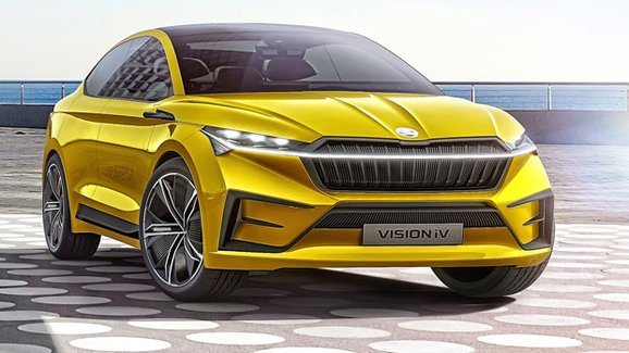 Škoda Vision iV oficiálně: Vize elektrického SUV kupé ujede 500 kilometrů a sleduje tep řidiče