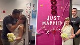 Valentýnská svatba v porodnici: Nevěsta v šatech z prostěradla a závoje z gázy porodila krátce po obřadu!