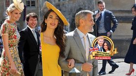 Celebrity na svatbě Harryho a Meghan: Zářící Clooney i ledová Victoria Beckham