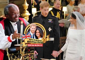 Černošský kněz Michael Curry pronesl na svatbě Harryho a Meghan vášnivý projev.