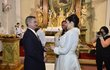 Svatba Mynáře s Alex: Hradní kancléř s televizní moderátorkou si řekli své ano v kostele v Osvětimanech