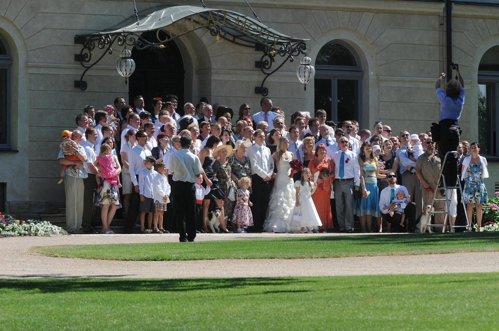 Bárta a Klasnová měli svatbu 10. července 2010 na zámku Mcely