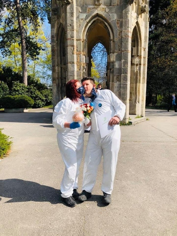 Michaela  Juraj z Bratislavy se vzali během pandemie koronaviru
