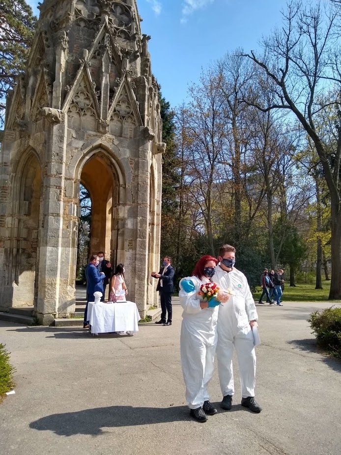 Michaela  Juraj z Bratislavy se vzali během pandemie koronaviru