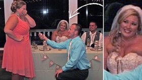 Výraz nevěsty se stal hitem internetu.