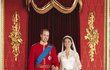 Kate Middleton a princ William portrét novomanželů Williama a Kate