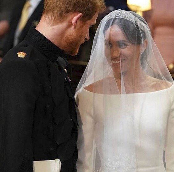 Meghan a Harry na svatbě