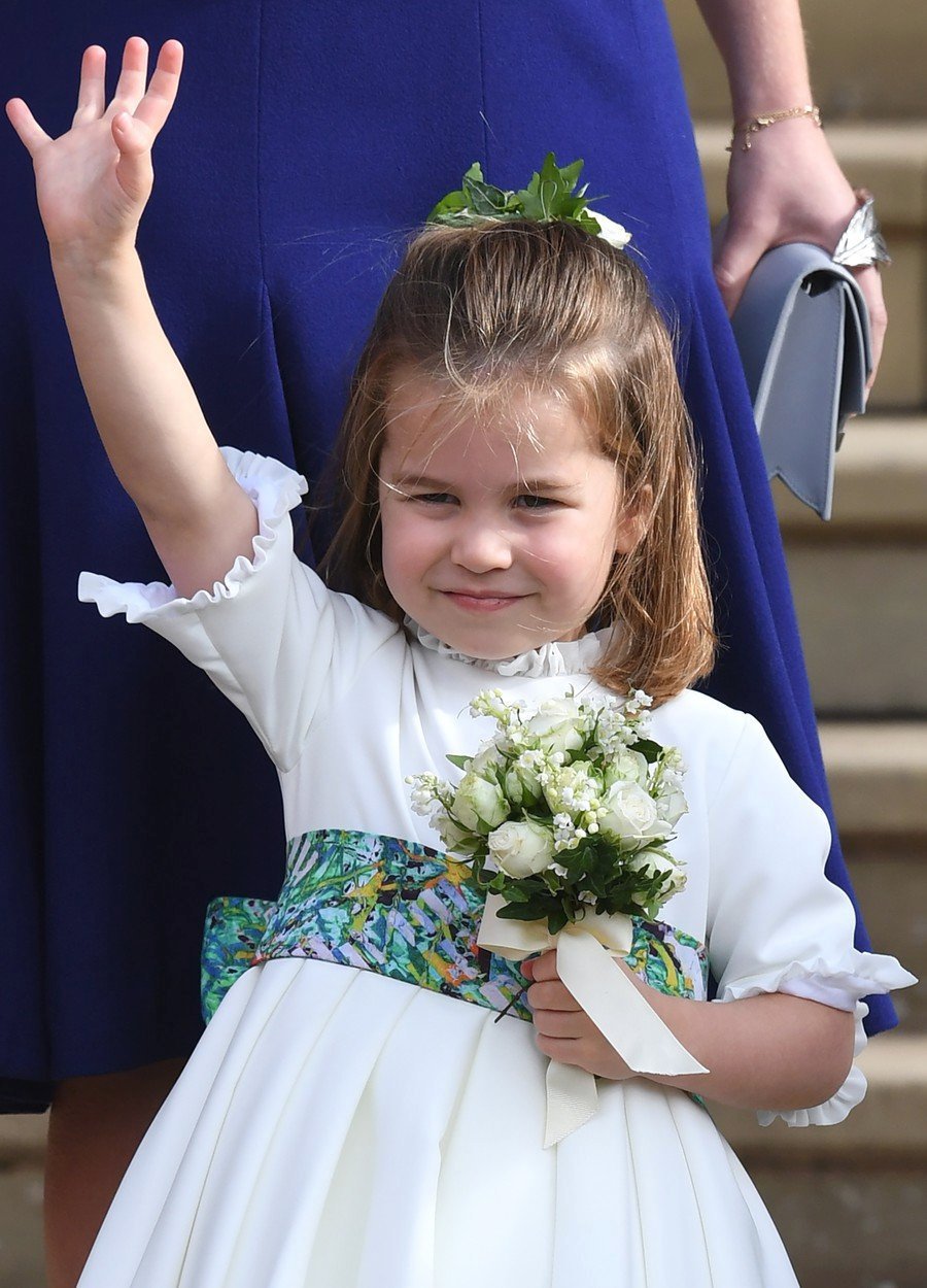 Princezna Charlotte na svatbě princezny Eugenie.