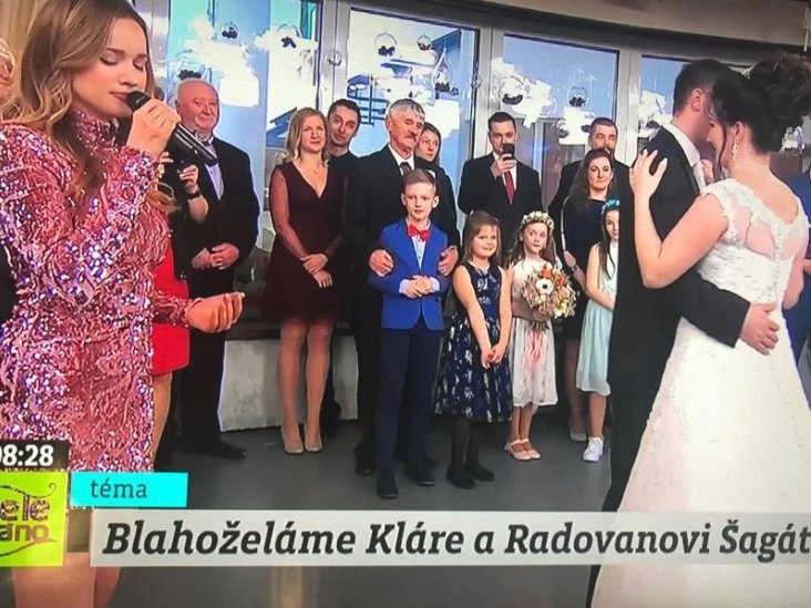 Zpěvačka Kristína Peláková zazpívala k prvnímu novomanželskému tanci
