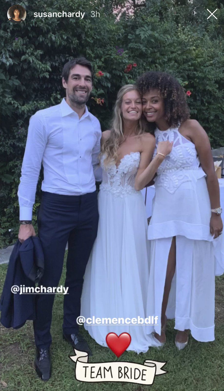 Tenista Jeremy Chardy s manželkou a nevěstou