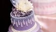 fialový svatební dort