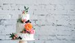 rustikální svatební dort